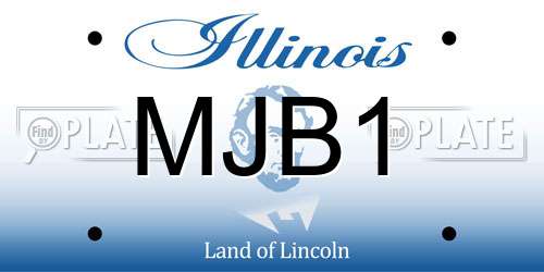 MJB1 Illinois License Plate