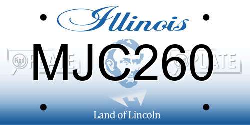 MJC260 Illinois License Plate