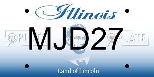 MJD27 Illinois License Plate