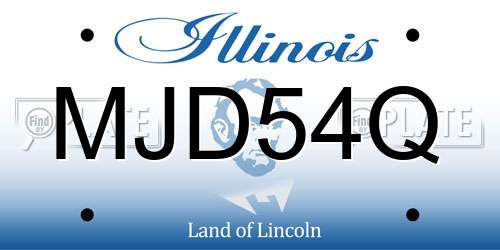 MJD54Q Illinois License Plate