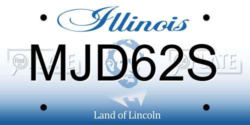 MJD62S Illinois License Plate