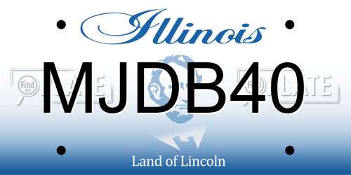 MJDB40 Illinois License Plate