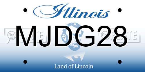 MJDG28 Illinois License Plate