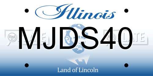 MJDS40 Illinois License Plate