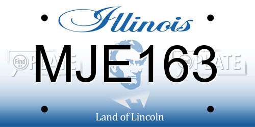 MJE163 Illinois License Plate