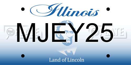 MJEY25 Illinois License Plate