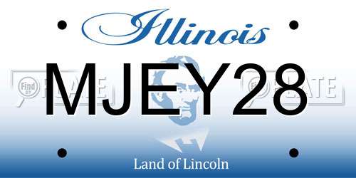 MJEY28 Illinois License Plate