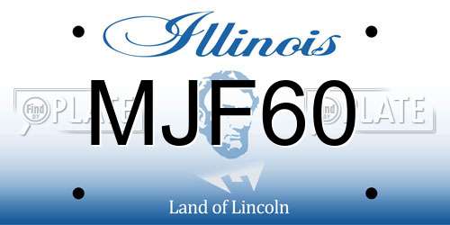 MJF60 Illinois License Plate