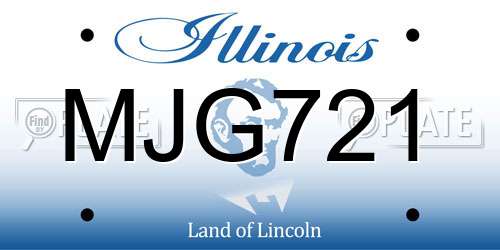 MJG721 Illinois License Plate