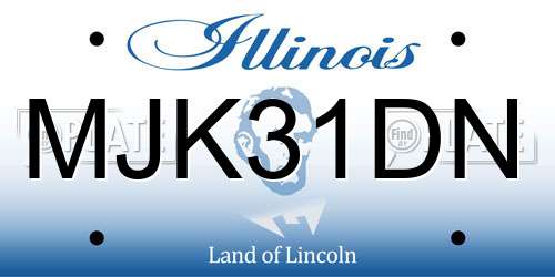 MJK31DN Illinois License Plate