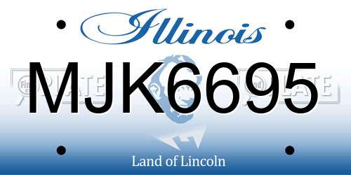 MJK6695 Illinois License Plate