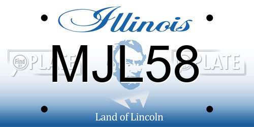 MJL58 Illinois License Plate