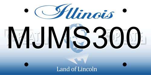 MJMS300 Illinois License Plate