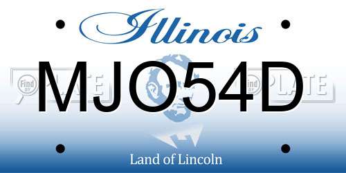MJO54D Illinois License Plate