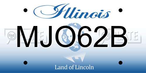 MJO62B Illinois License Plate