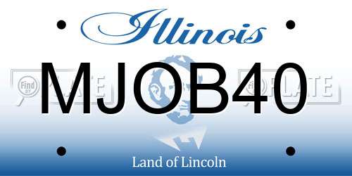 MJOB40 Illinois License Plate