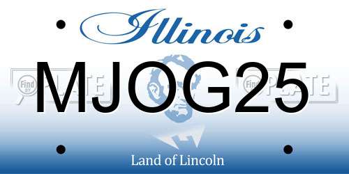 MJOG25 Illinois License Plate