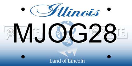 MJOG28 Illinois License Plate