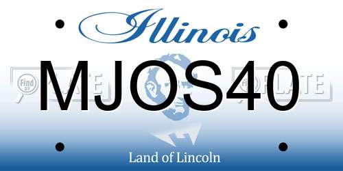 MJOS40 Illinois License Plate