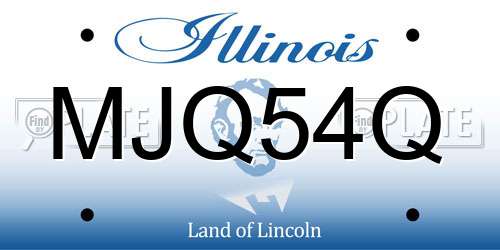 MJQ54Q Illinois License Plate