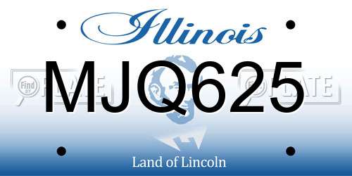 MJQ625 Illinois License Plate