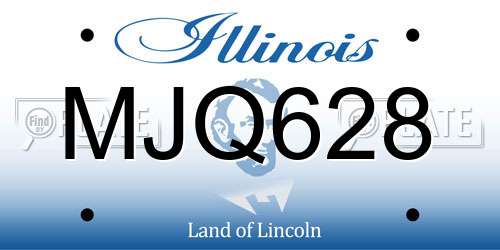 MJQ628 Illinois License Plate
