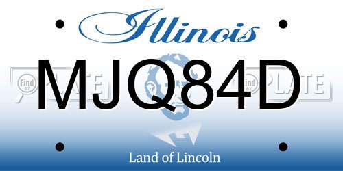 MJQ84D Illinois License Plate