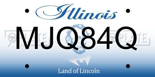 MJQ84Q Illinois License Plate
