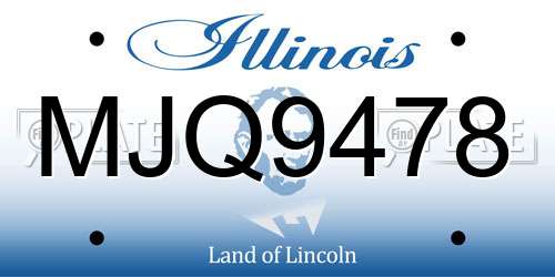 MJQ9478 Illinois License Plate