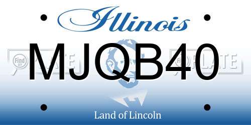 MJQB40 Illinois License Plate