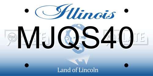 MJQS40 Illinois License Plate
