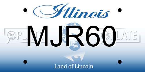 MJR60 Illinois License Plate