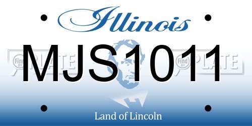 MJS1011 Illinois License Plate