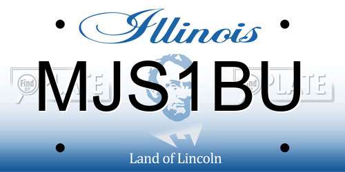 MJS1BU Illinois License Plate