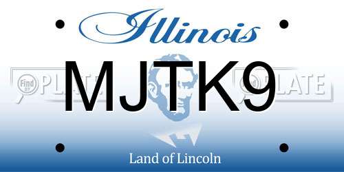 MJTK9 Illinois License Plate