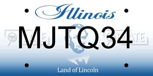 MJTQ34 Illinois License Plate