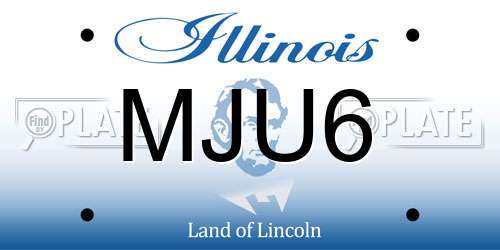 MJU6 Illinois License Plate