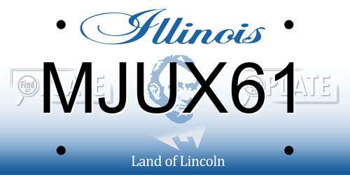MJUX61 Illinois License Plate