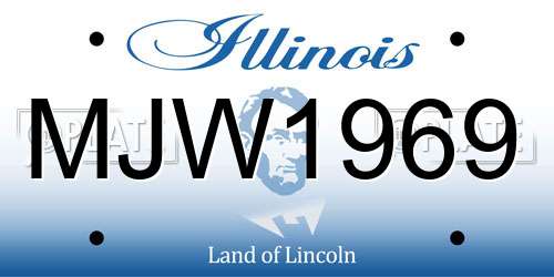MJW1969 Illinois License Plate
