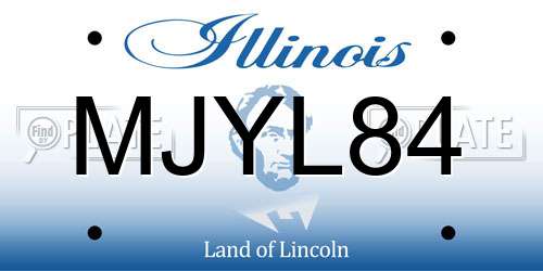 MJYL84 Illinois License Plate