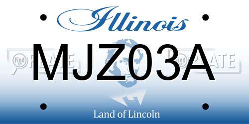 MJZ03A Illinois License Plate