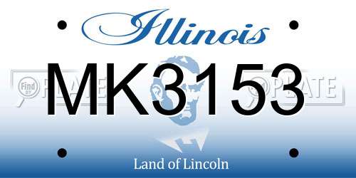MK3153 Illinois License Plate
