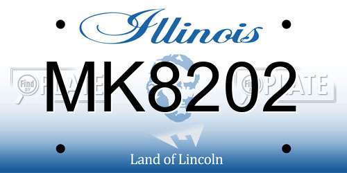 MK8202 Illinois License Plate