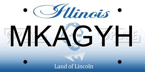 MKAGYH Illinois License Plate