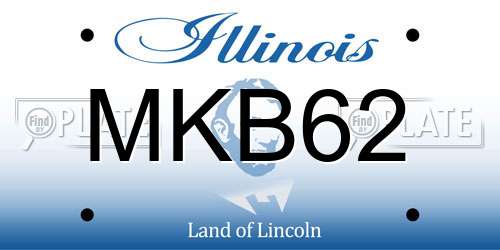 MKB62 Illinois License Plate