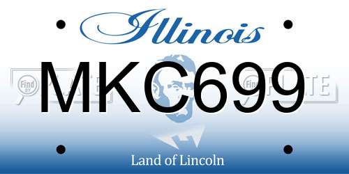 MKC699 Illinois License Plate