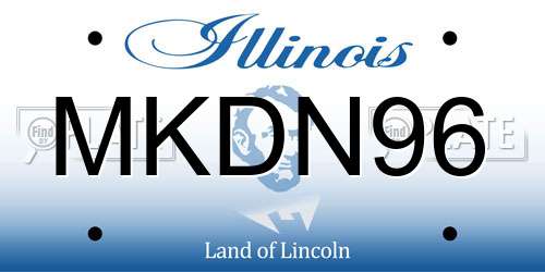 MKDN96 Illinois License Plate