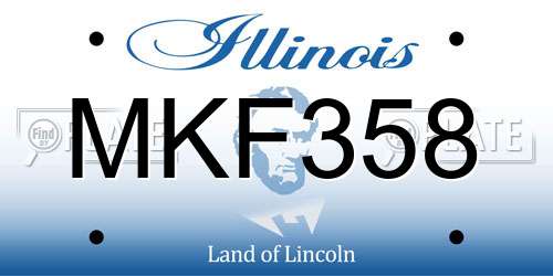 MKF358 Illinois License Plate