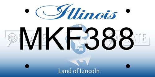 MKF388 Illinois License Plate