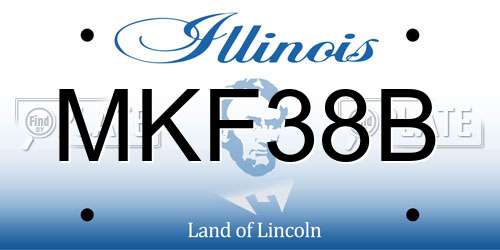 MKF38B Illinois License Plate